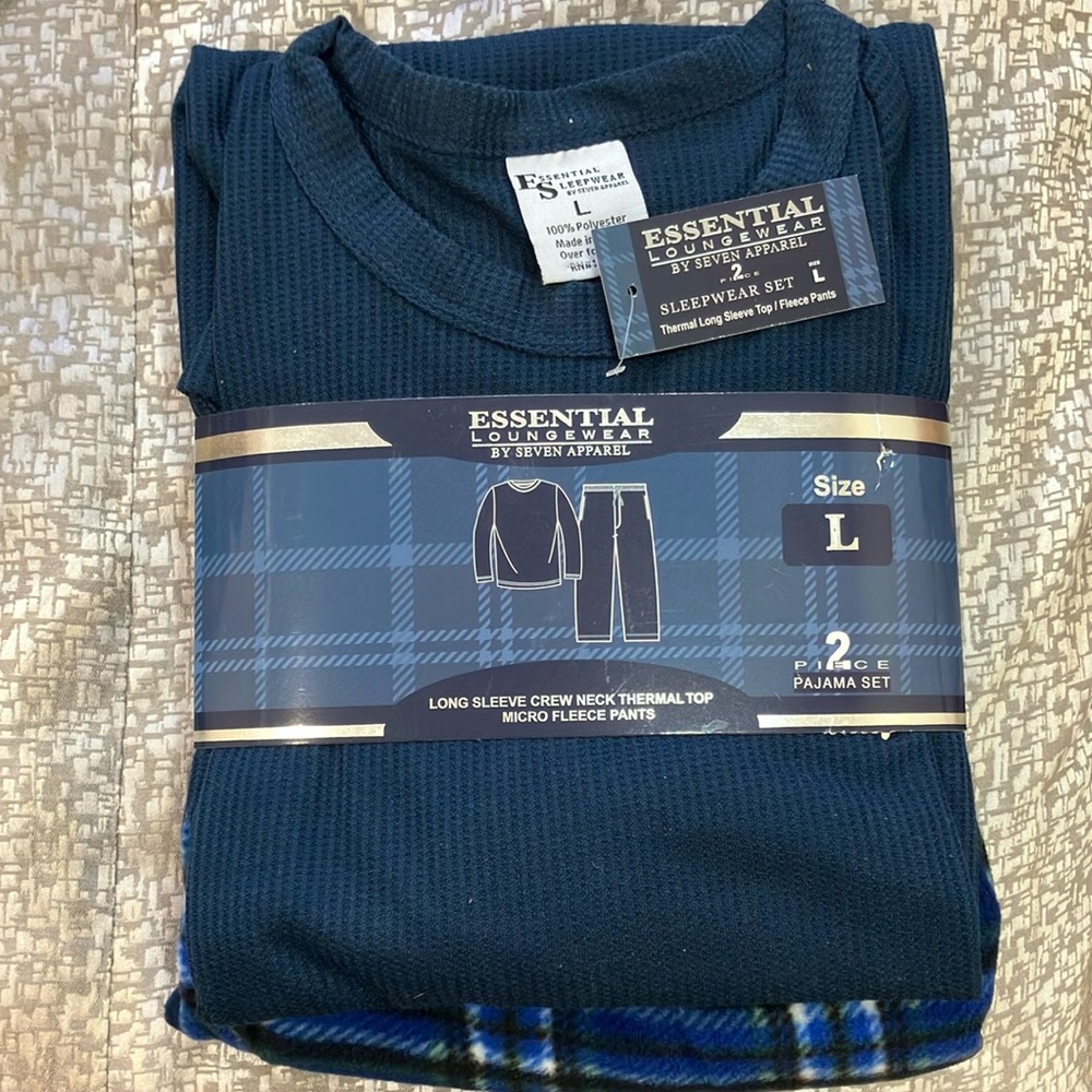 Essential Loungewear Blue Pajama Set
